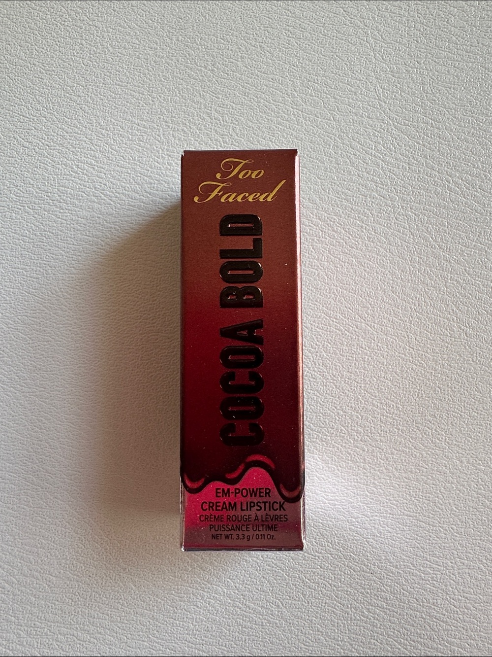 Too Faced Cocoa Bold Em-Power Cream Lipstick - chocolate lava